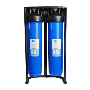 دستگاه پیش تصفیه آب ساختمان 2 مرحله 20 اینچ جامبو HZK با استند فلزی